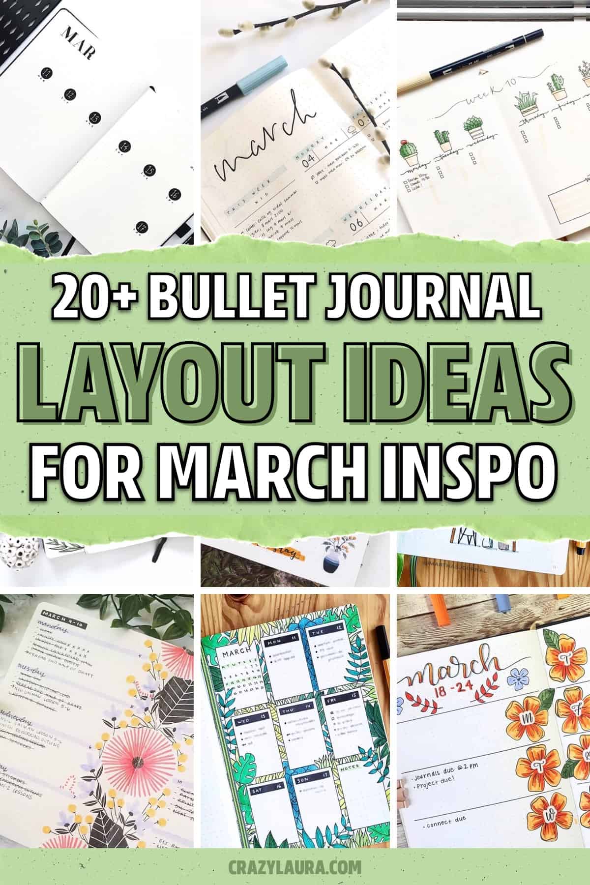 bullet journal spread ideas to try in march