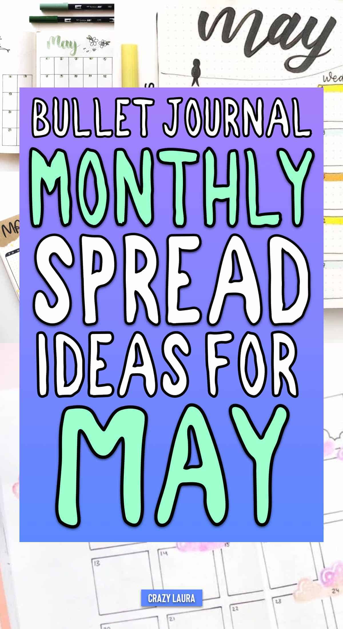 easy bujo monthly log for may