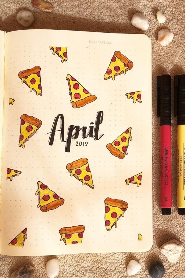 pizza theme monthly cover
