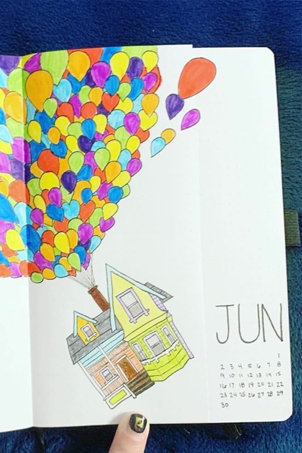 june monthly cover with balloons