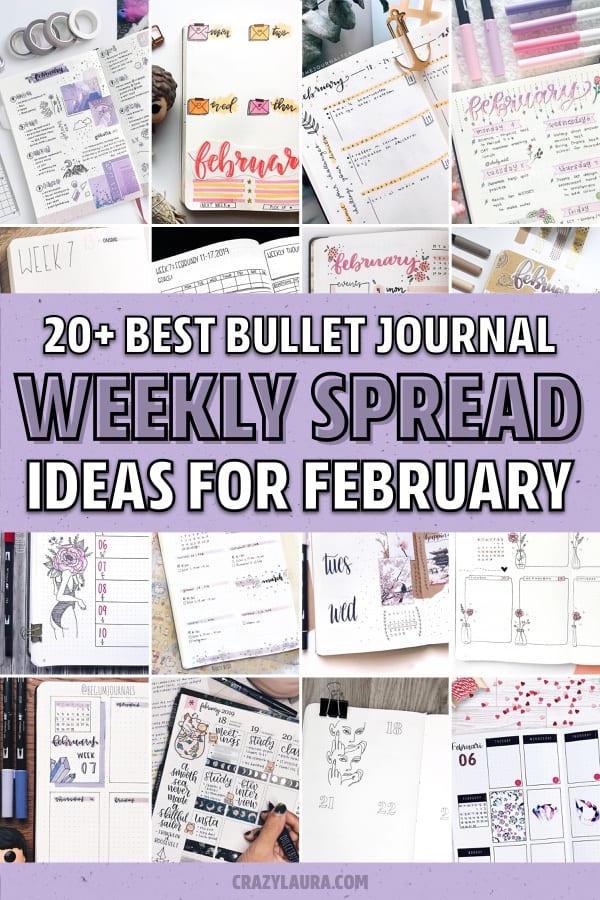 list of february bullet journal ideas