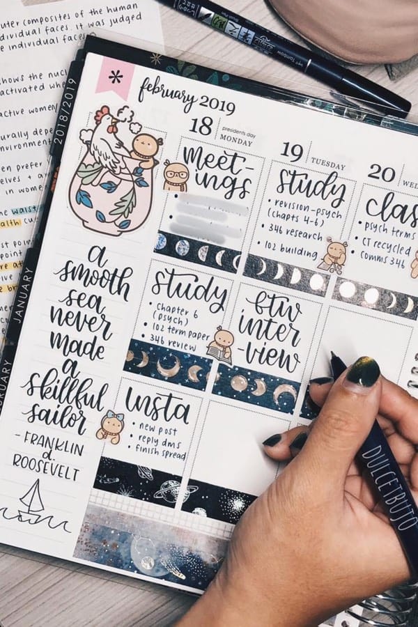 cute weekly planner idea