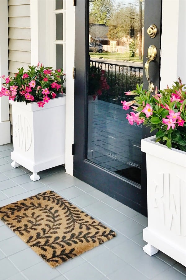 custom wood fronch porch planters