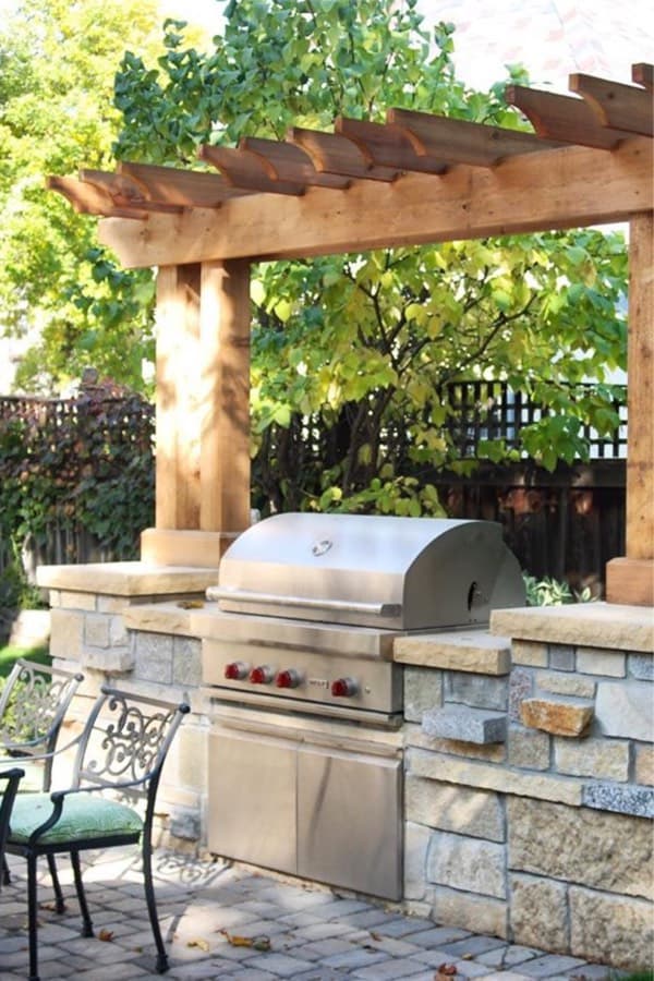 ideas for built in grill outside