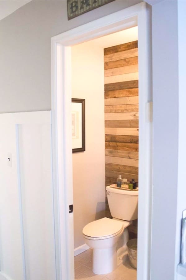 diy wood bathroom wall