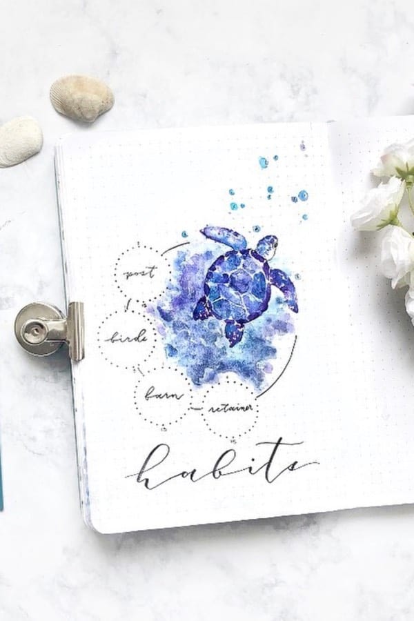ocean theme habit tracker