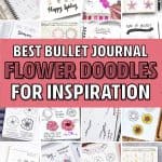 creative flower doodles for bullet journal