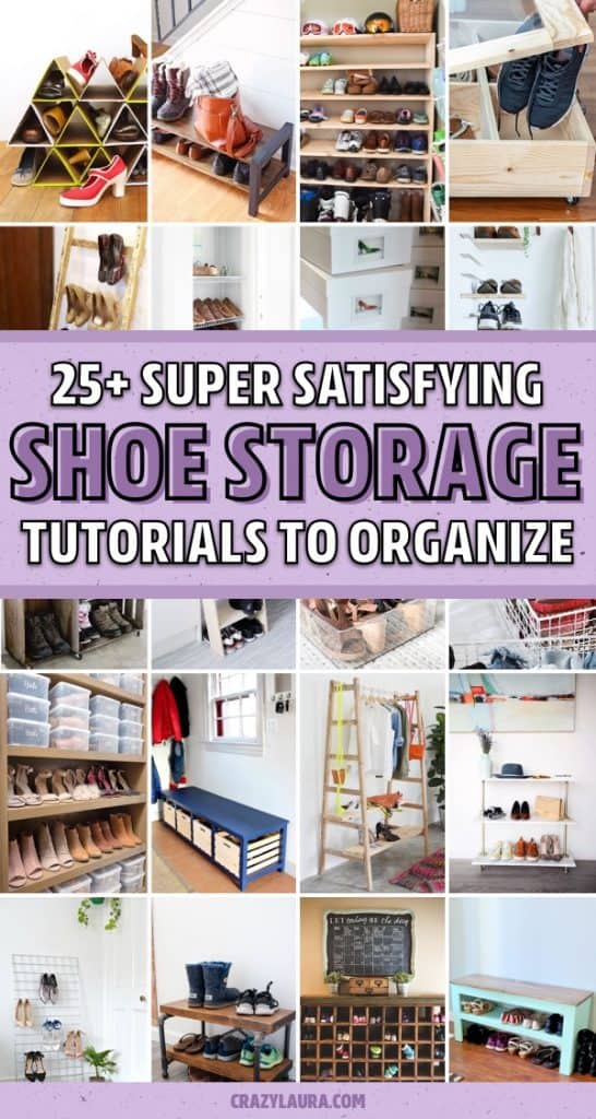 25 Best Shoe Storage Ideas To Declutter Your Home - Crazy Laura
