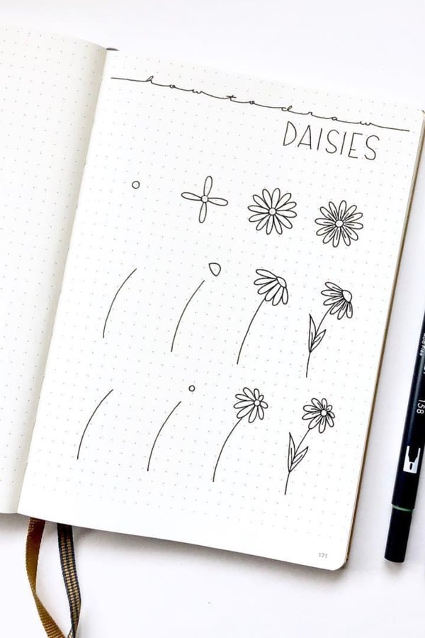 easy daisy doodle ideas