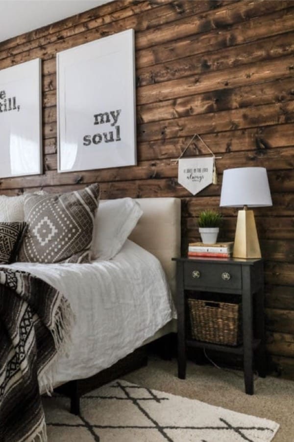 accent wall with wood
