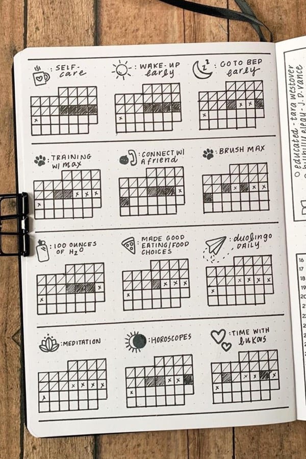 easy june habit tracker