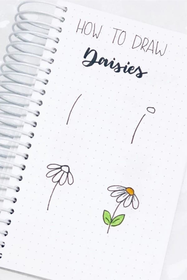 bujo daisy doodles
