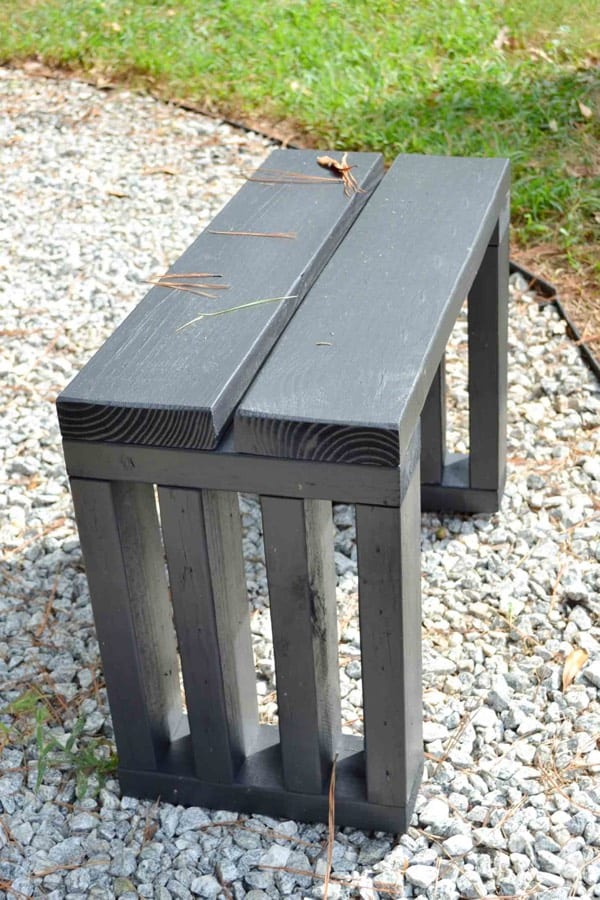 scrap wood bench for the garden