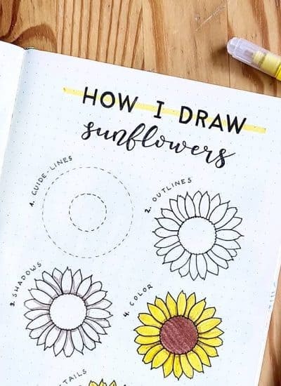 step by step flower doodle tutorials