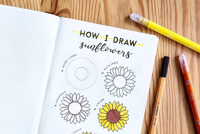 17 Amazing Step By Step Flower Doodles For Bujo Addicts in 2024