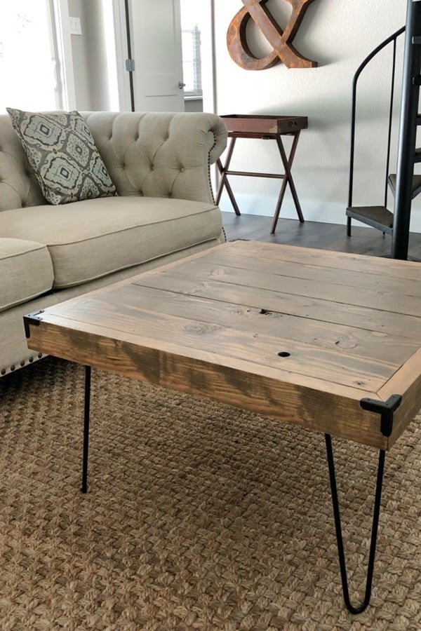 square wood coffee table