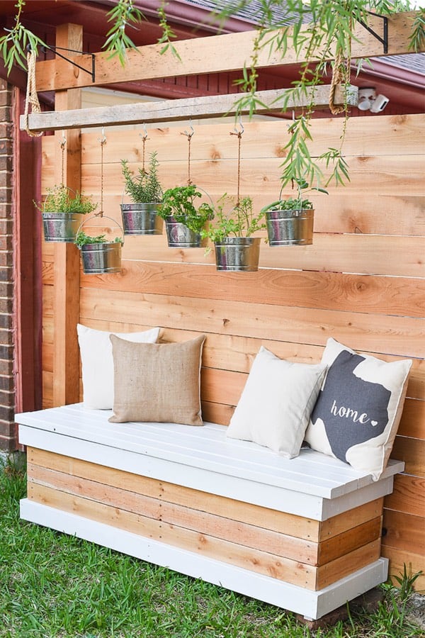 best white bench ideas