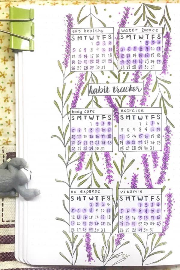 june habit spread with lavender