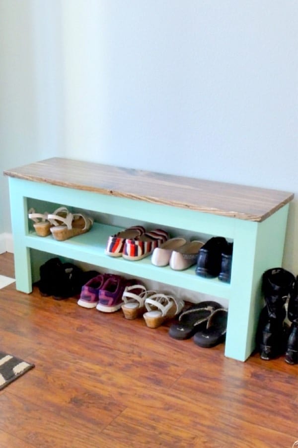 shoe rack with bench
