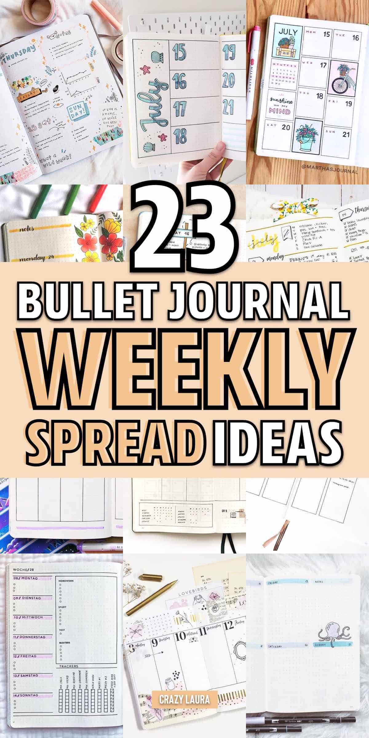 july bullet journal spread ideas