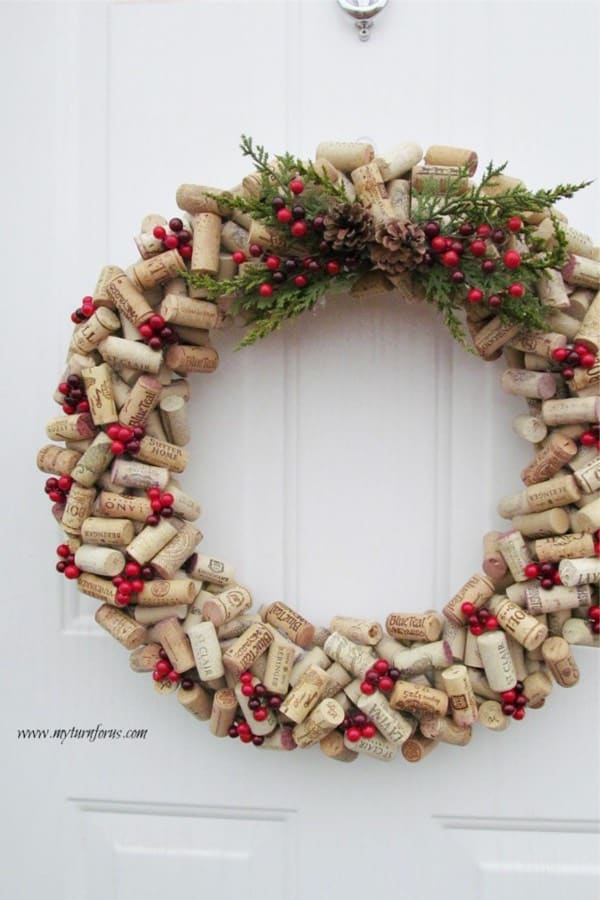 wine cork wreath ideas