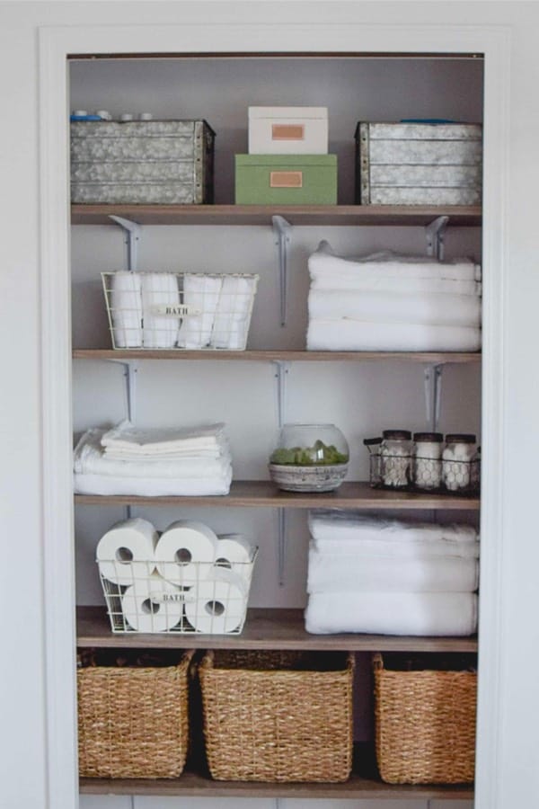 how to make linen closet shelves