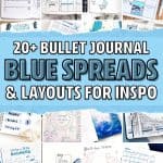 best bujo ideas with blue spread