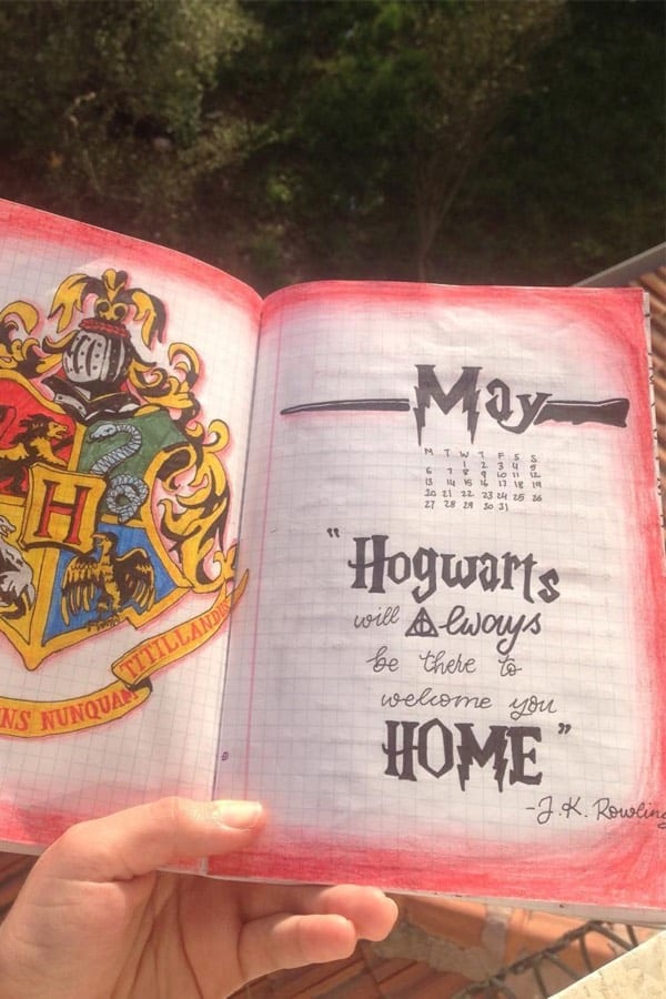 best hogwarts bullet journal examples