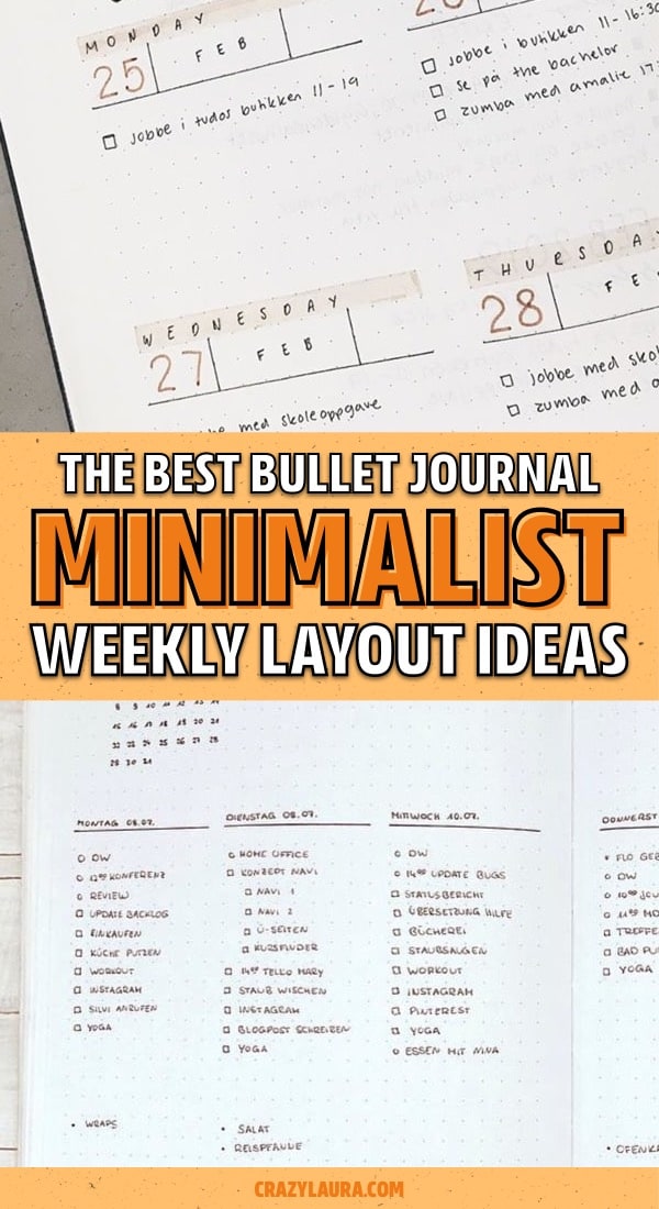 best minimal weekly log examples