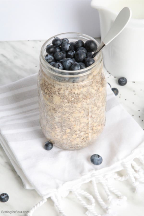 simple blueberry overnight oat recipe ideas