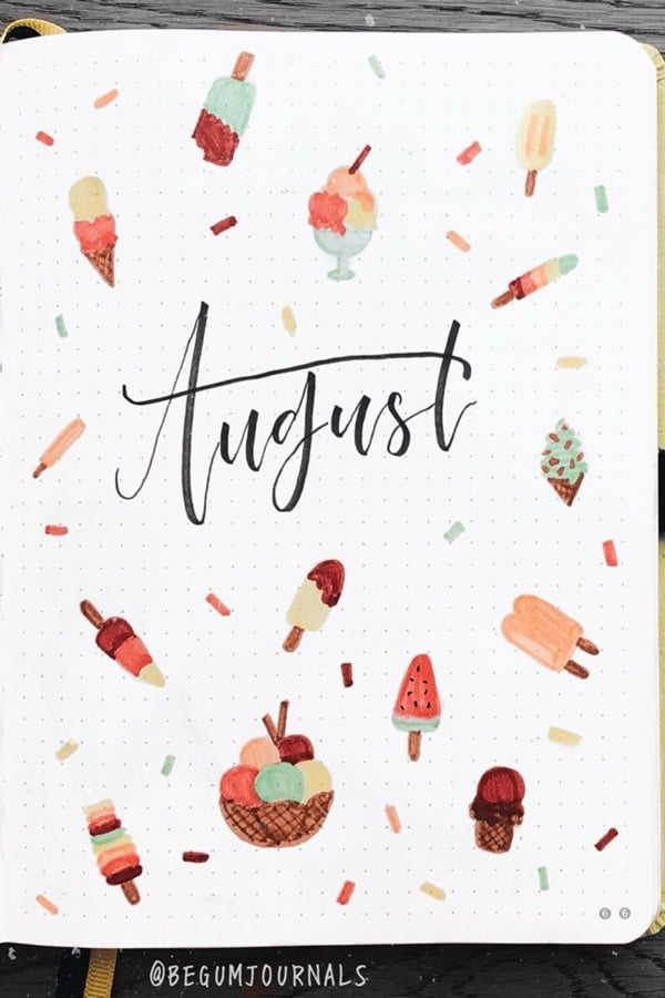 easy monthly cover ideas for august