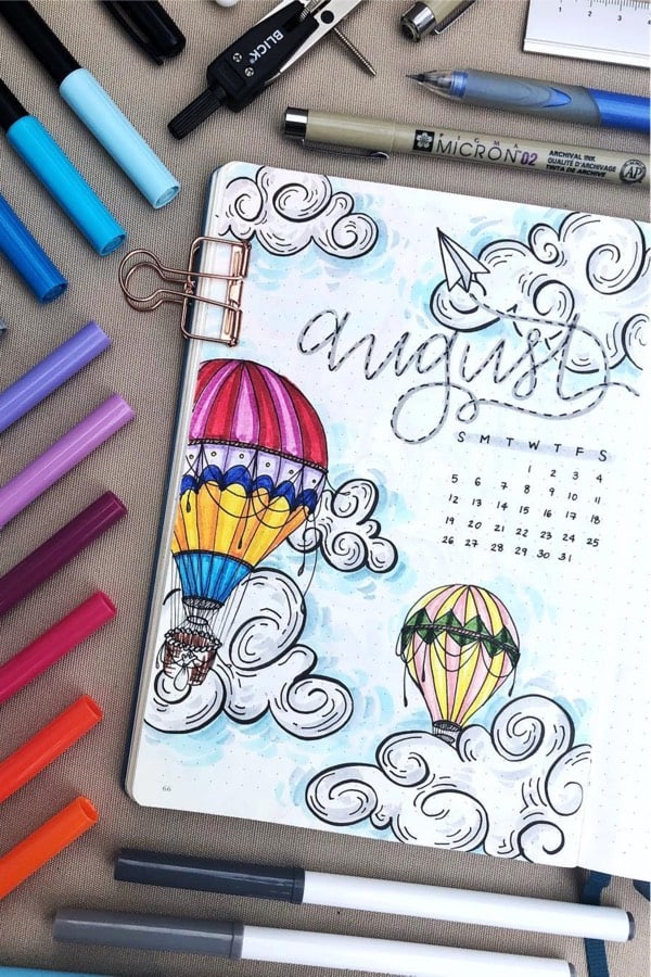 artsy monthly cover ideas for august