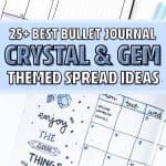 crystal bullet journal decoration examples