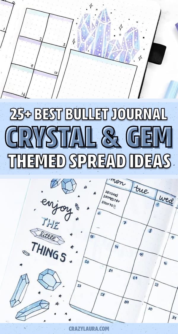 crystal bullet journal decoration examples