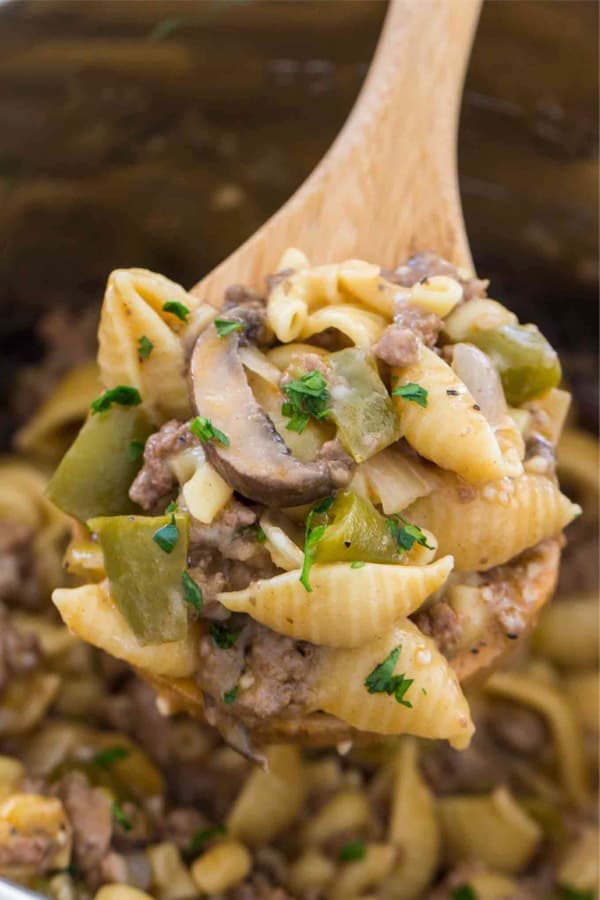 cheese steak instant pot pasta