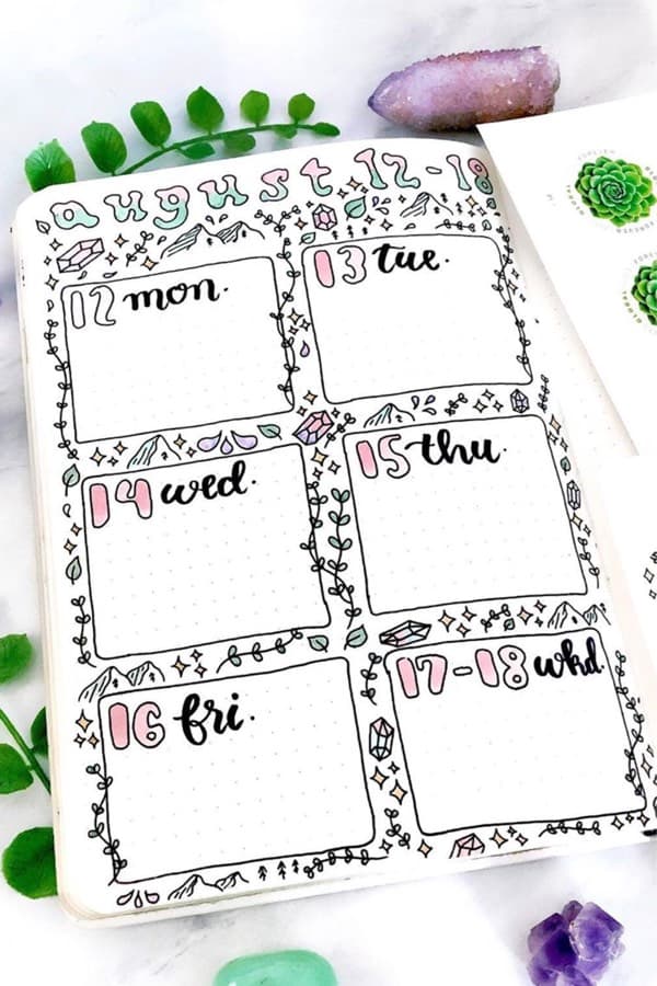 best weekly spread ideas for august