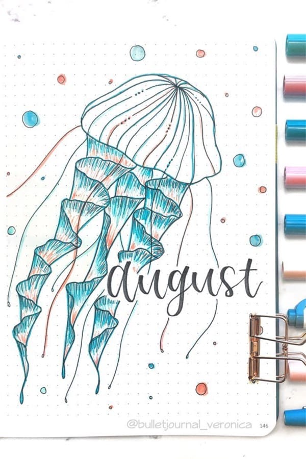 blue monthly cover in august