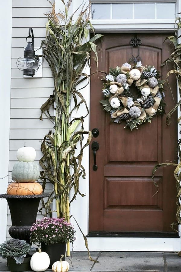 corn stalk ideas for front porch 