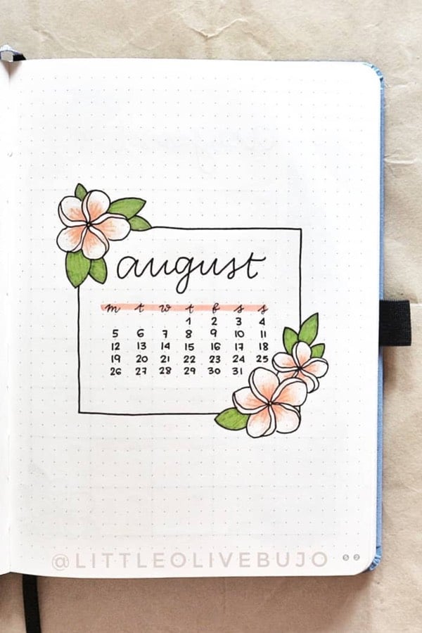 simple cover spread for august