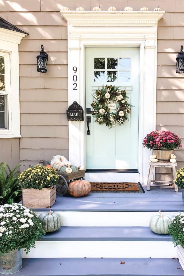 front porches with flowers