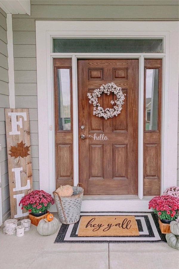 cute porch ideas with pumpkins