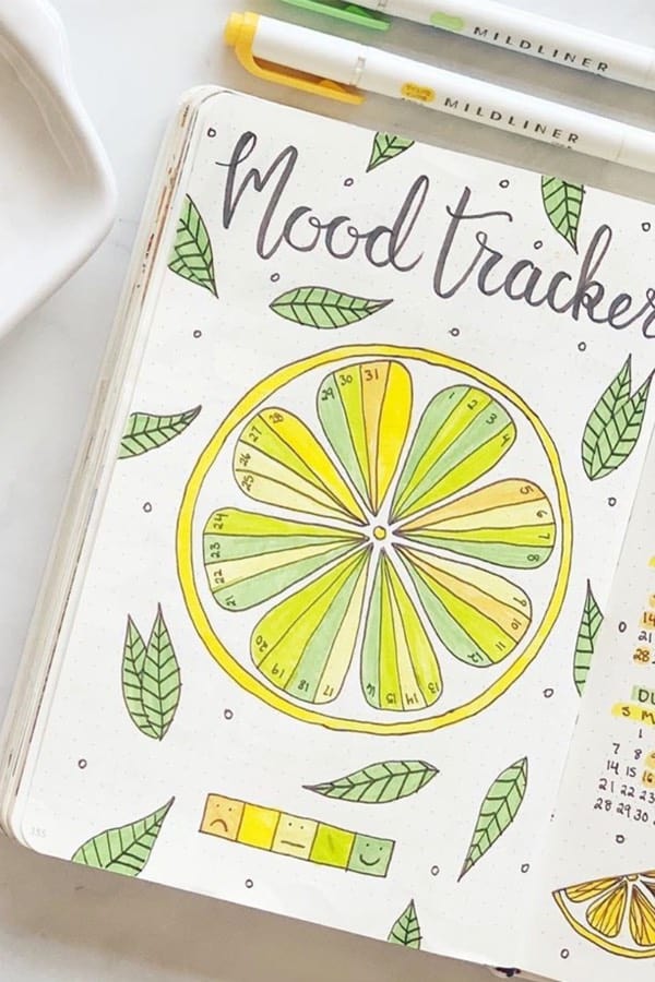 summer themed mood tracker ideas