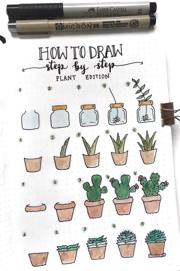 best tutorials for plant doodles