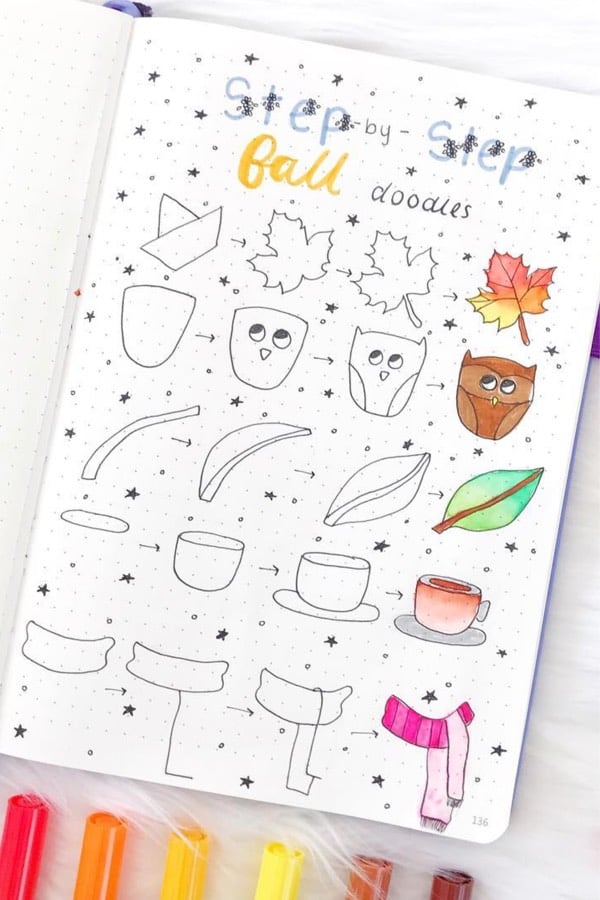 best bullet journal doodle ideas for fall