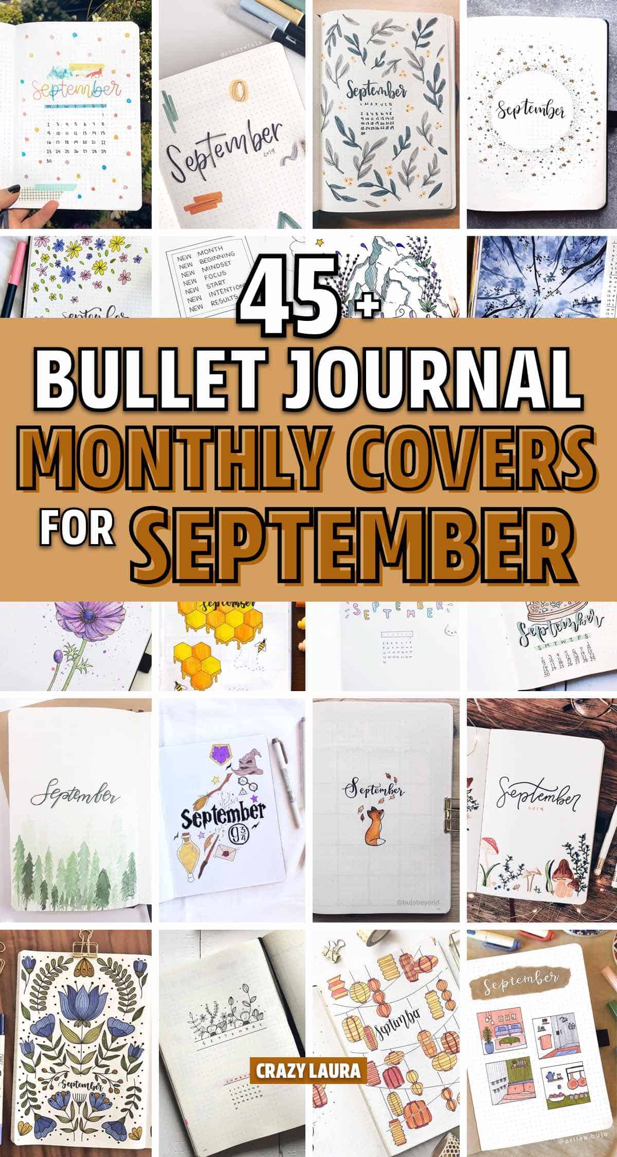 fall bullet journal cover page ideas