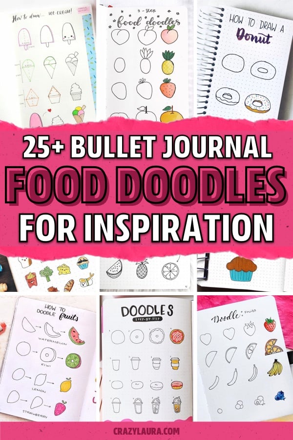 best step by step food drawings for journal