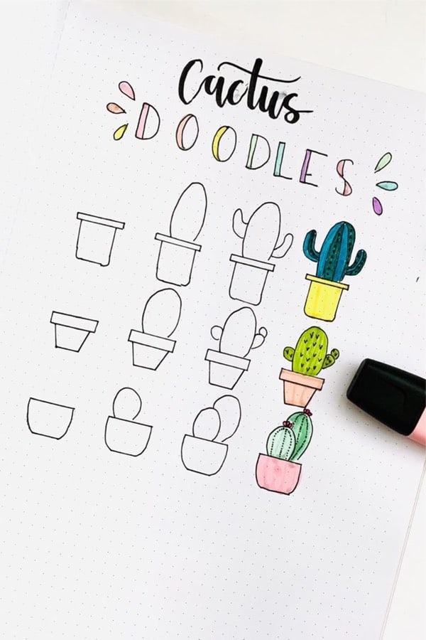 best bullet journal plant doodle tutorials