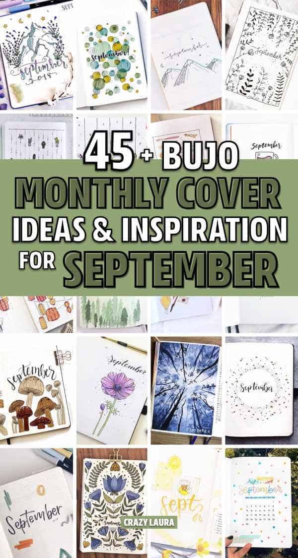 examples for sept bujo cover page