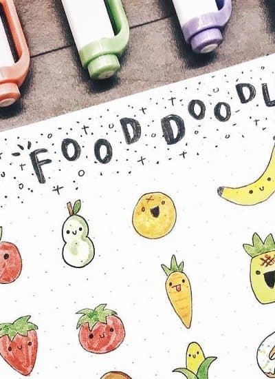 bullet journal food doodle examples