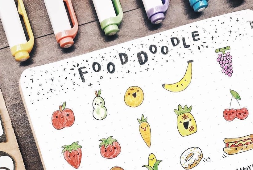 25+ Best Step By Step Food Doodles For Your Bujo